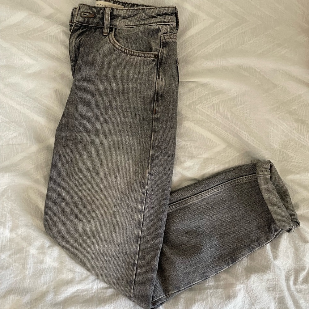 Topshop Hourglass Original high rise Mom jeans in grey